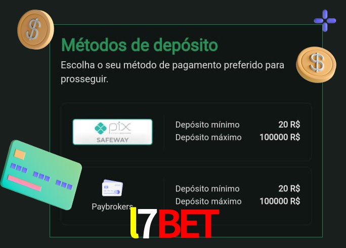 O cassino l7bet oferece uma grande variedade de métodos de pagamento